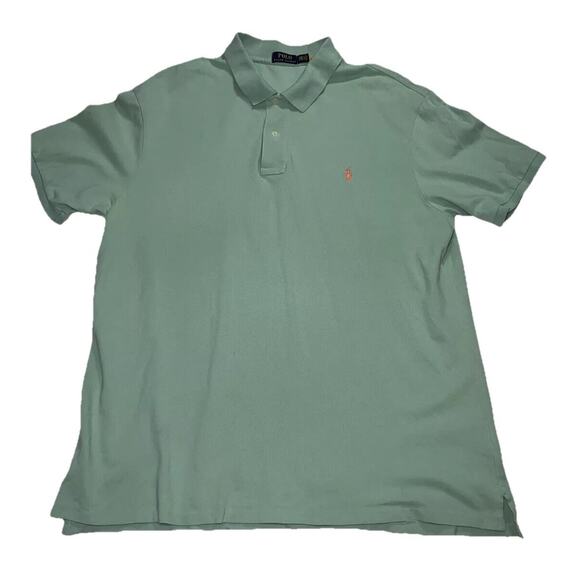Polo Ralph Lauren Shirt Men's Size 2XB Mint Green Pony Logo Classic Fit Preppy - Picture 1 of 15